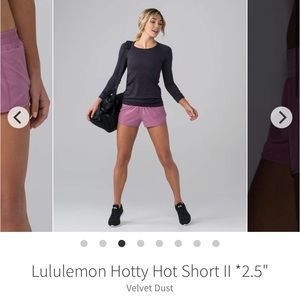 Lululemon Hotty hot 2.0 shorts velvet dust